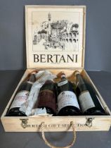 Wine: A Four Bottle Bertani boxed gift set to include: 1979 Valpolicella, 1981 Bardolino.
