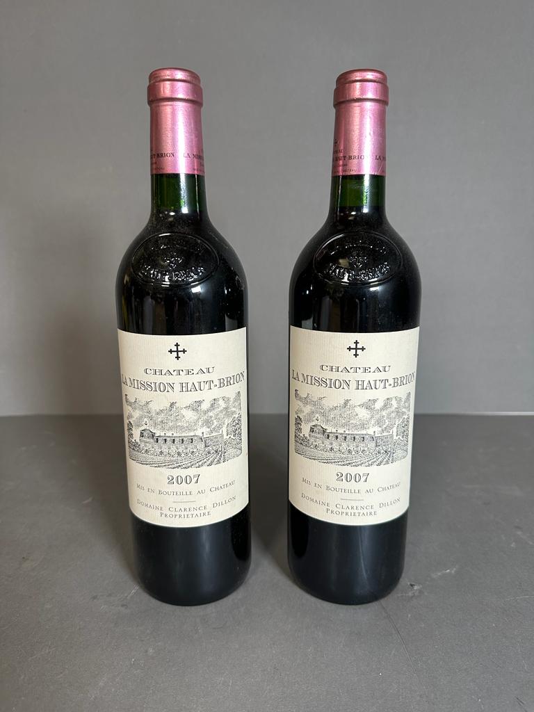 Two bottles of Chateau La Mission Haut Brion 2007