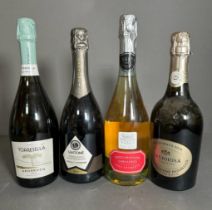 Four assorted bottles of Prosecco