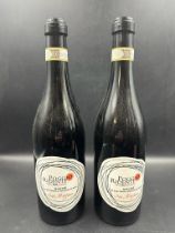 Two Bottles of 2107 Poggio Ridente San Marziano Ruche di Castagnole Organic wine.