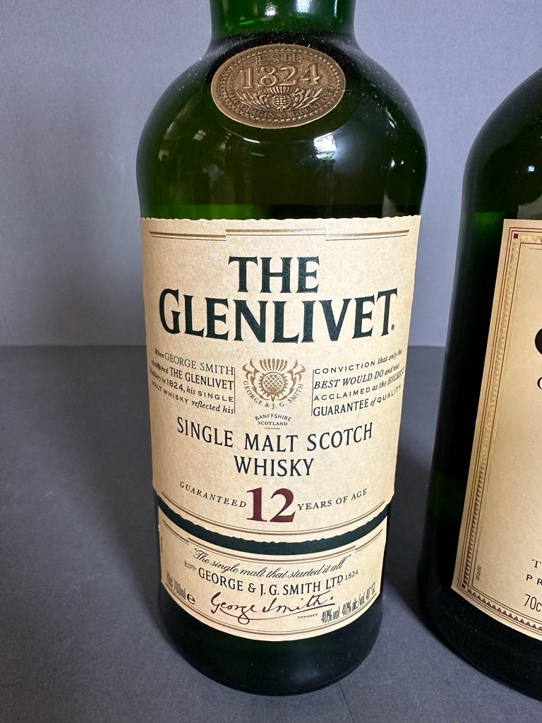 Two Bottles of The Glenlivet 12, Pure Single Malt Scotch Whisky - Image 2 of 3