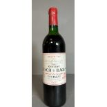 A Bottle of 1985 Chateau Lynch Bages Grand Cru Classe Pauillac