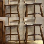 Four French style pine chairs