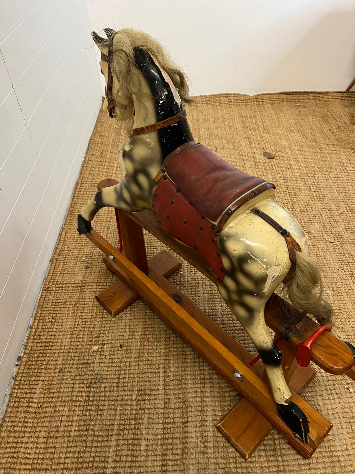Childs Rocking Horse of unusual small size, in original condition in need of some restoration - Image 2 of 5