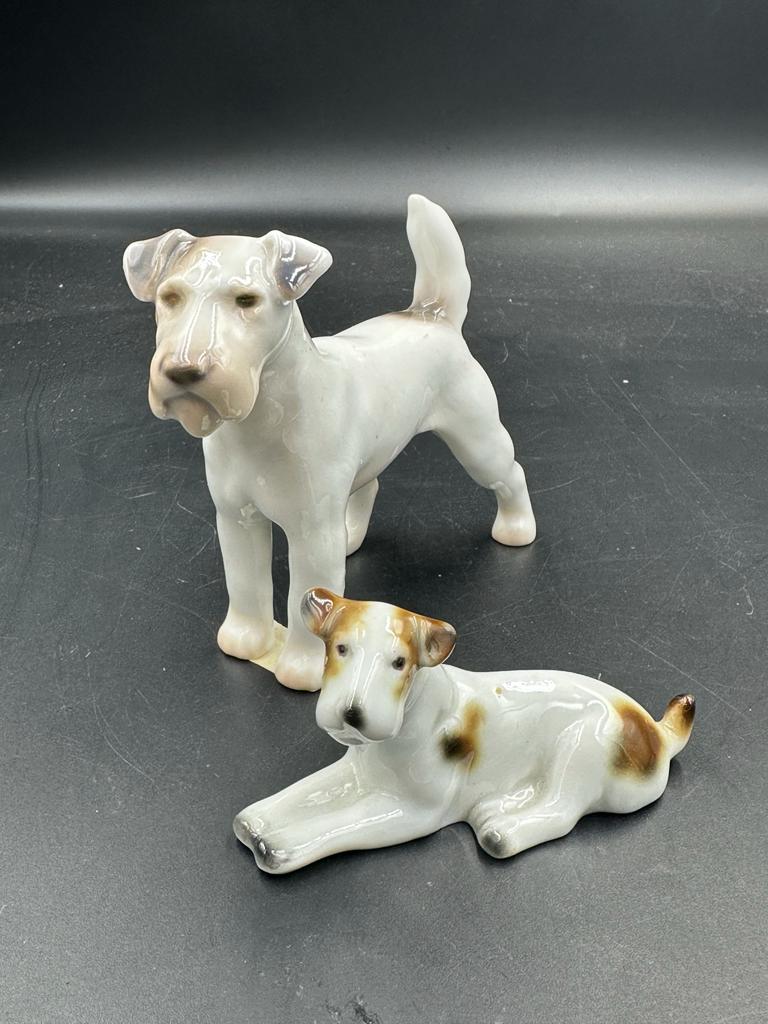 A Bing & Gondahl of Denmark porcelain dog and one other