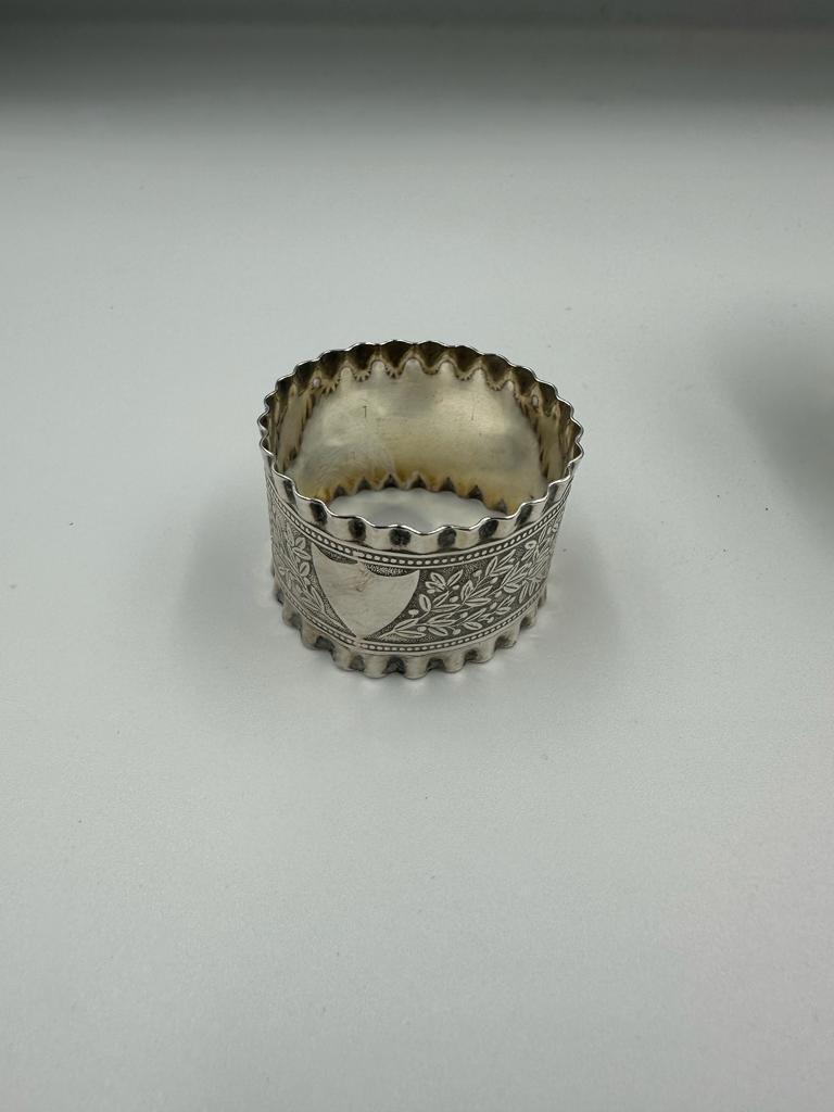 Hallmarked silver to include a napkin ring, spill vase and glass jar with silver lid - Image 5 of 5