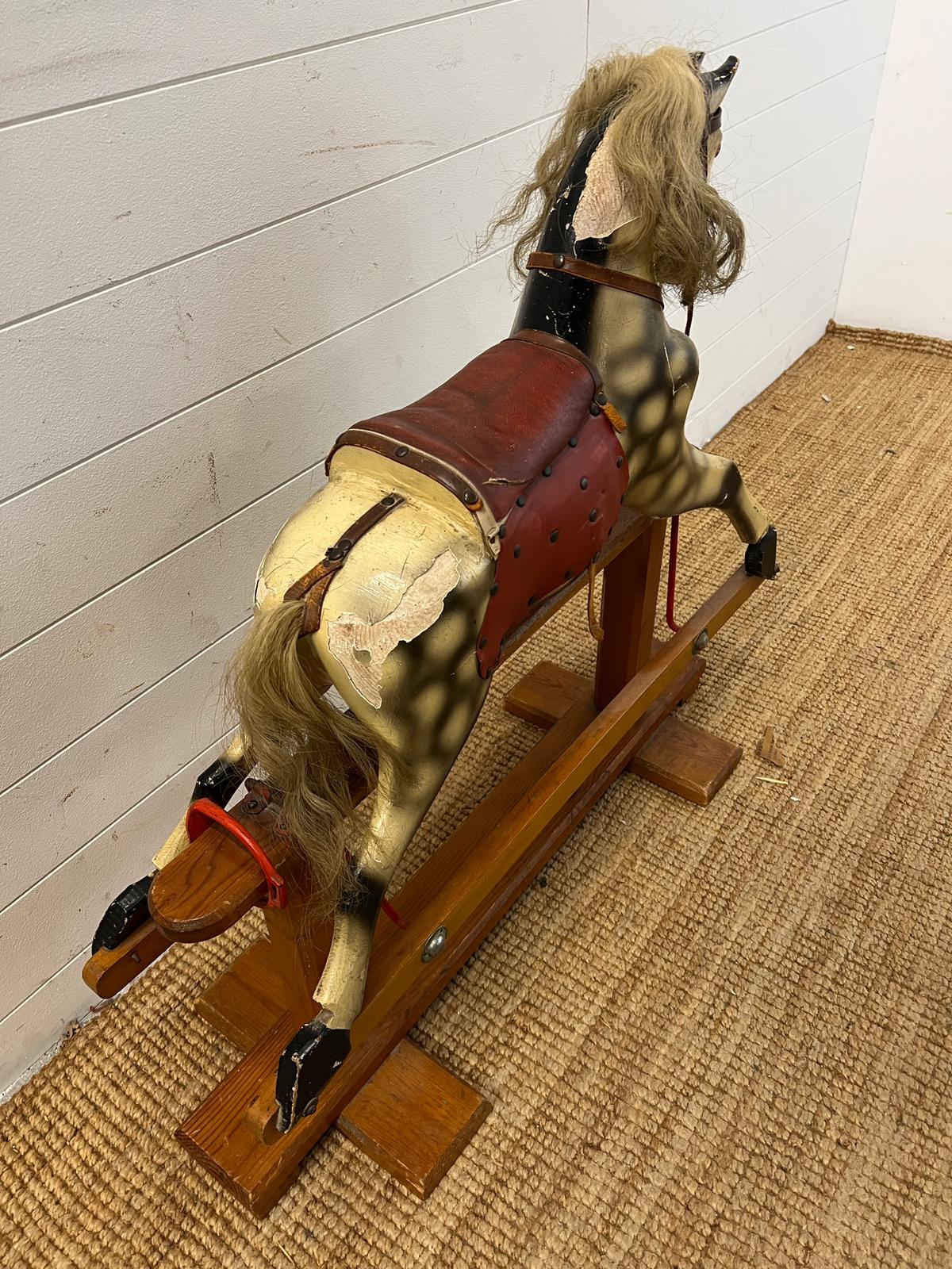 Childs Rocking Horse of unusual small size, in original condition in need of some restoration - Image 4 of 5