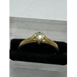 An 18ct diamond ring, yellow gold marked 750 (Approximate Total Weight 2g) Size N