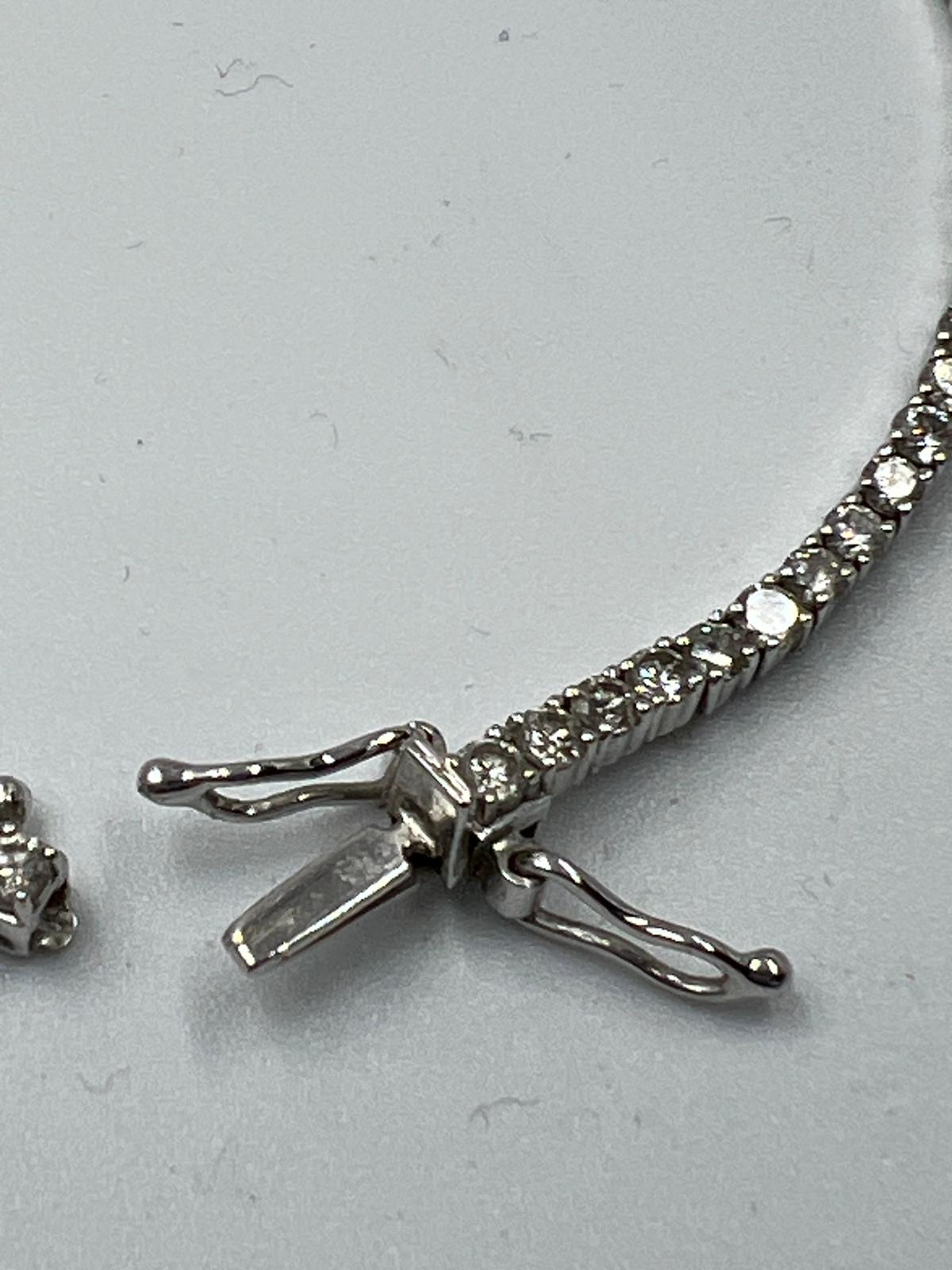 An 18ct white gold Tennis or line bracelet set with approximately 3ct of diamonds. - Image 3 of 25