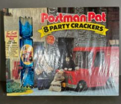 A boxed and sealed set of Postman Pat party crackers from Christmas 1984