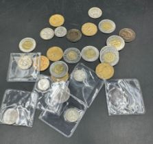 A selection of Canadian coins, dollars, colonial era and some silver