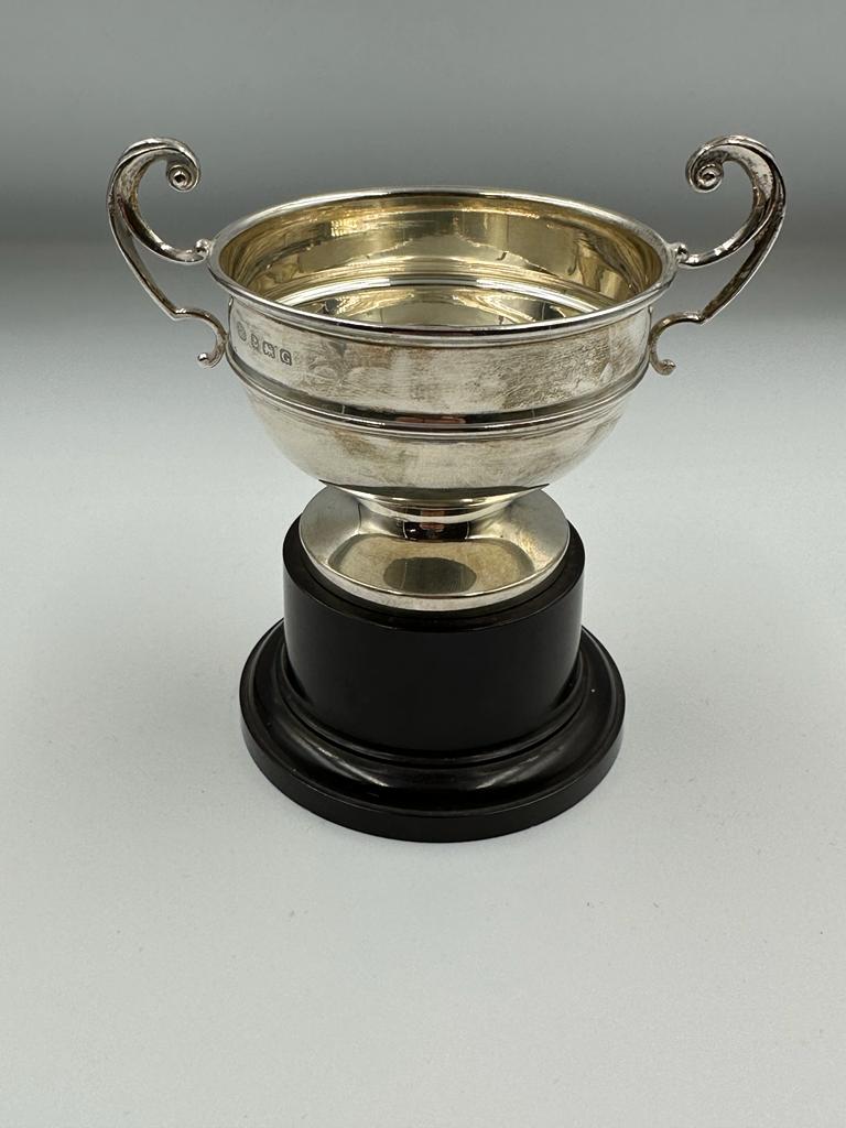 A two handled trophy on stand Approximate Total Weight 84g, hallmarked for Birmingham 1931 by - Image 4 of 4