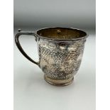 A hammered Art Deco silver cup by Barker Brothers (Herbert Edward Barker & Frank Ernest Barker)
