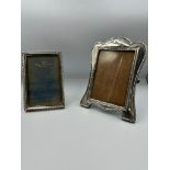 Two easel back silver photo frames, various hallmarks and makers.