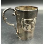 A silver Christening cup, with the import mark for Birmingham 1906.