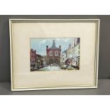 "The Old Town Hall" watercolour by John Victor Emms 1912-1993 (15cm x 23cm)