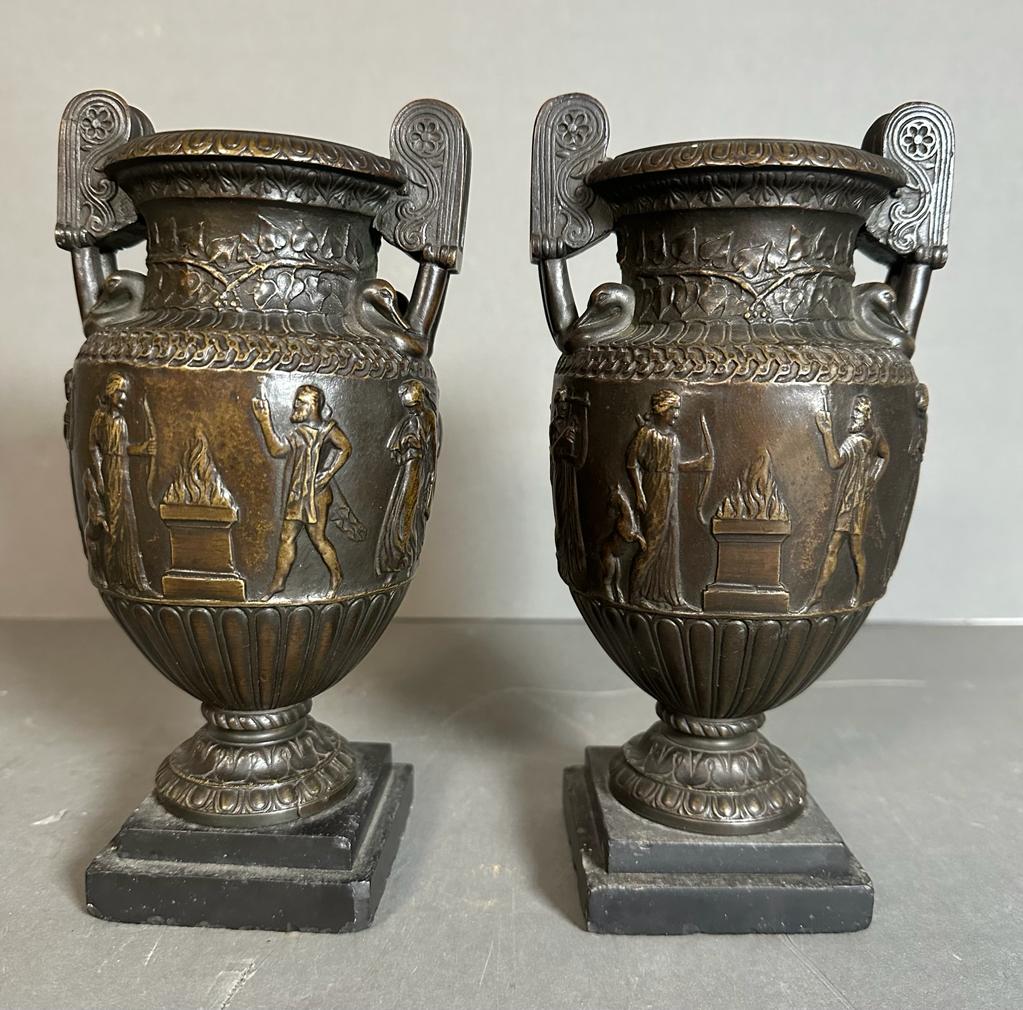A pair of Neo Classical Grand Tour style "Townley Vases" (H20cm) - Image 2 of 2