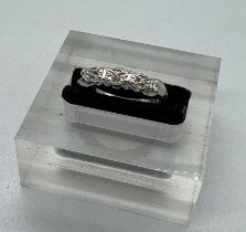 A 14ct gold and diamond ring, approximate size M 1/2