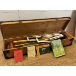 A vintage Townsend croquet set with a selection of croquet literature