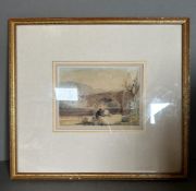 Samuel Prout English watercolour Burnshaw Bridge Wharfedale