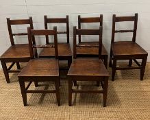 Six elm dining chairs