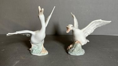 Two Lladro figures of Geese Condition Report good condition