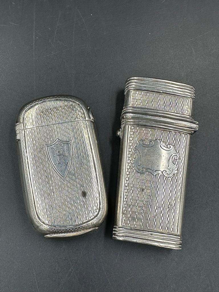 Two silver vesta cases, various hallmarks and makers. - Image 3 of 3