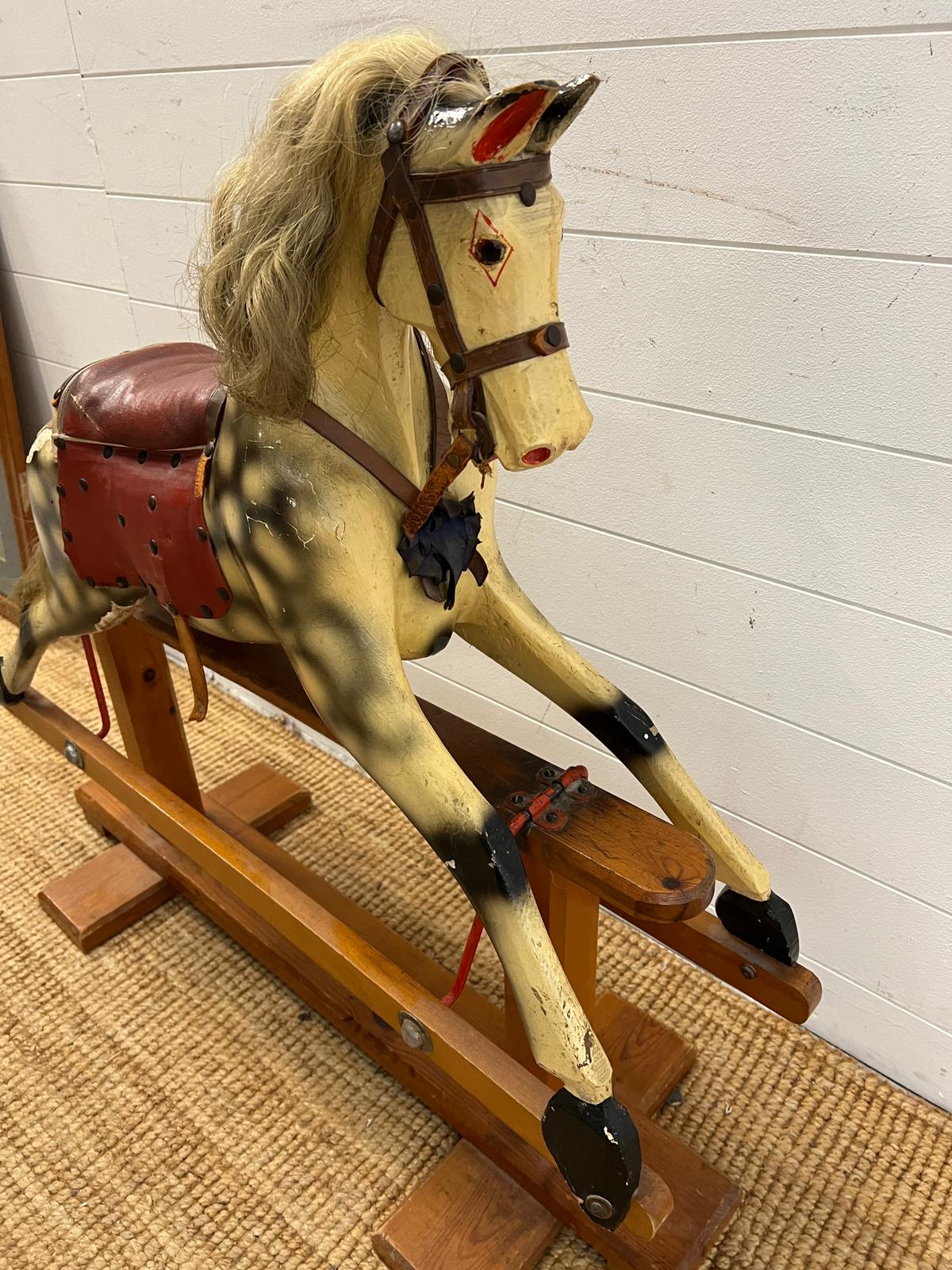 Childs Rocking Horse of unusual small size, in original condition in need of some restoration - Image 3 of 5