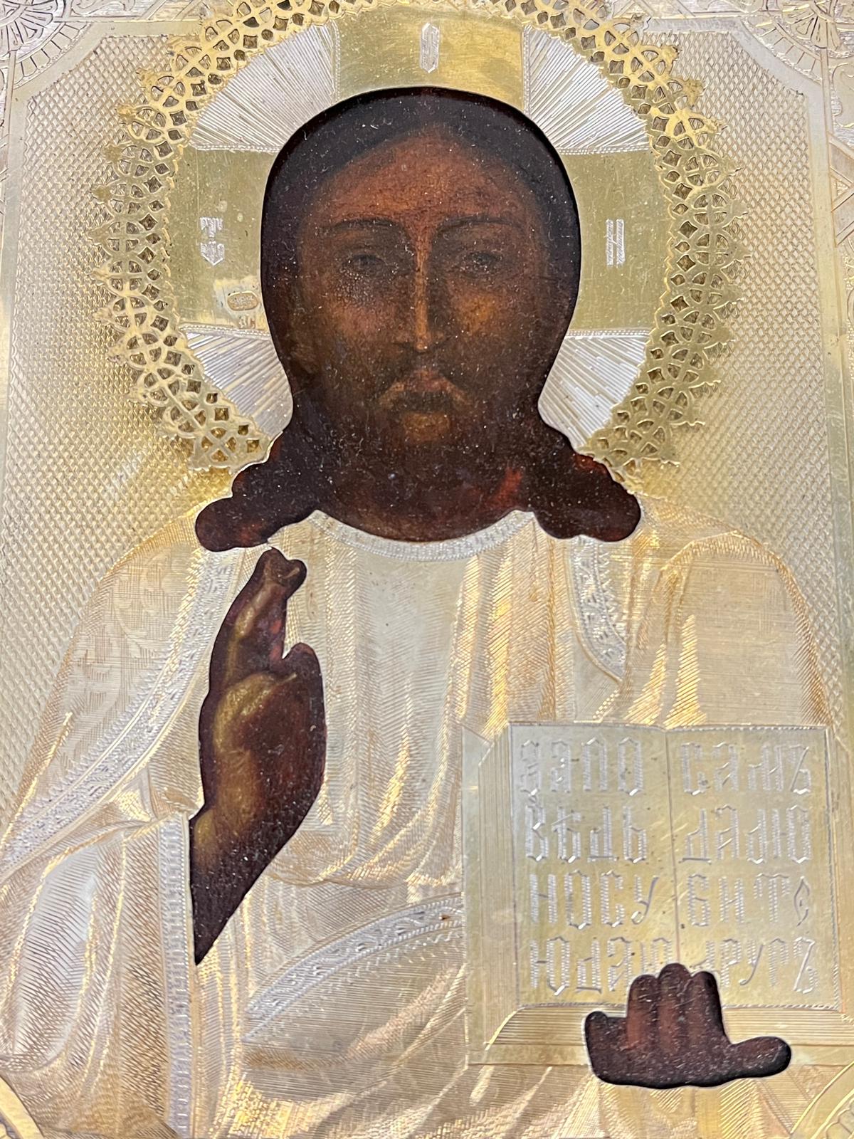 A Russian icon in glazed cased 24cm x 29cm - Image 4 of 6