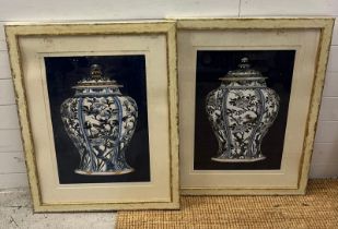 Two contemporary prints of ginger jars (42cm x 62cm)