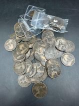 A quantity of Victorian pennies, circulated
