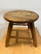A vintage pine stool