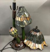A Tiffany style mushroom lamp
