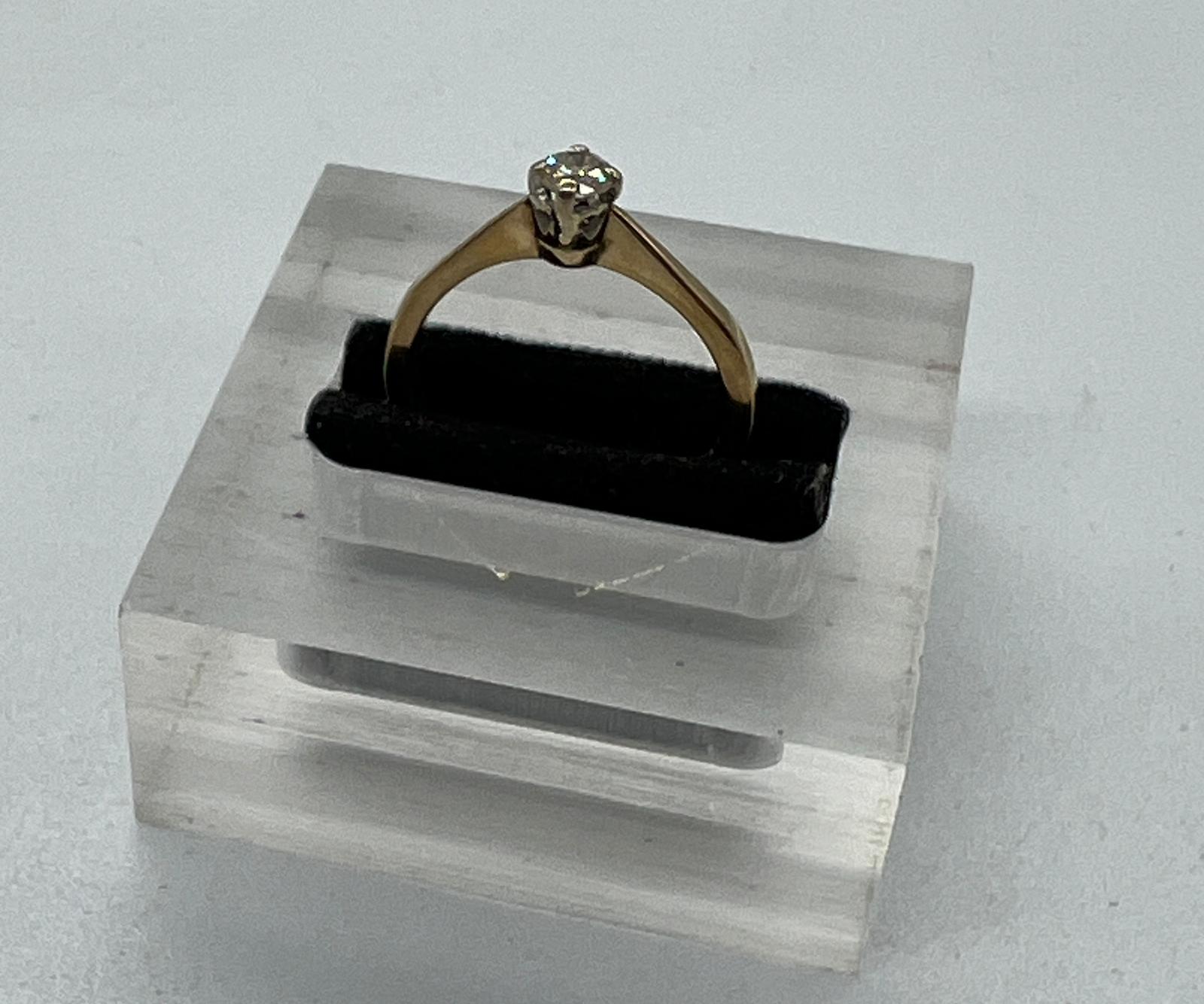 A 9ct gold diamond ring, approximate size N, (2.6g) - Image 2 of 4