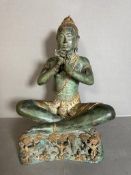 A cast iron Thai statue of buddha (H37cm)