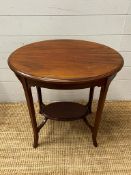 A mahogany side table with shelf under (H60cm W60cm D45cm)