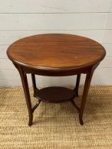 A mahogany side table with shelf under (H60cm W60cm D45cm)