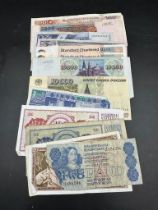 A small selection of International banknotes