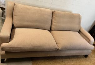 A contemporary three seater sofa with square form (H88cm W225cm D120cm SH50cm)