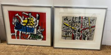 Le Cirque 1986 Les Constructers 1975 by Fernonel Leger Lithographs