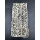 An Indian silver cigar case with floral engraving