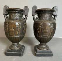 A pair of Neo Classical Grand Tour style "Townley Vases" (H20cm)