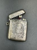 A Birmingham hallmarked vesta case.