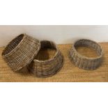 Three wicker Christmas tree skirt surround