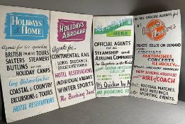 Four vintage card board posters