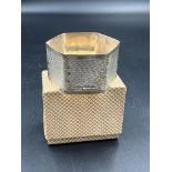 A single silver boxed napkin ring by hallmarked for Sheffield 1965 by Viner's Ltd