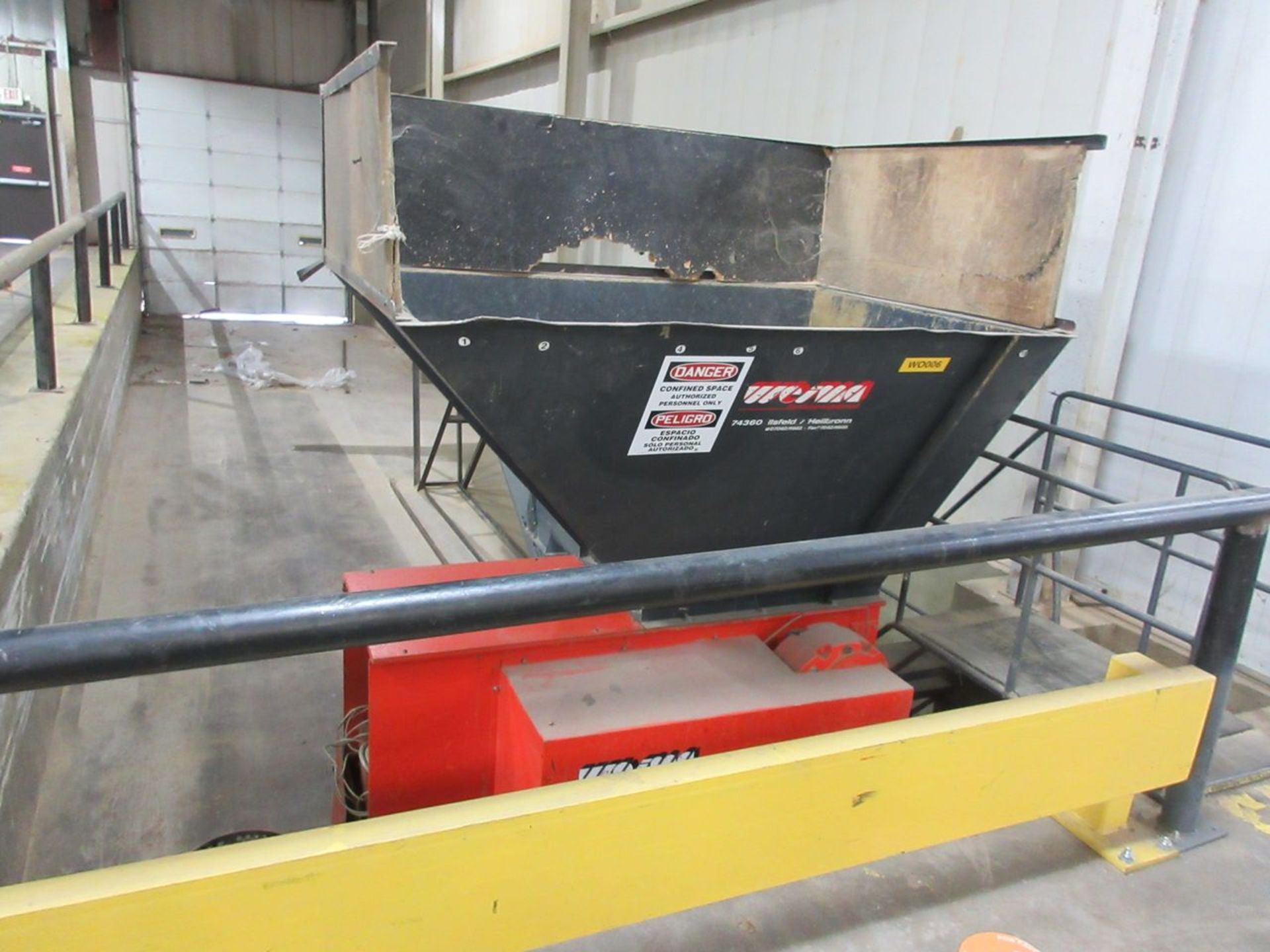 Weima Model WL 4 S Wood Scrap Grinder, S/N: 500-3925 (1998); with 22-Kw Motor, Infeed Chute, 10 - Image 5 of 9