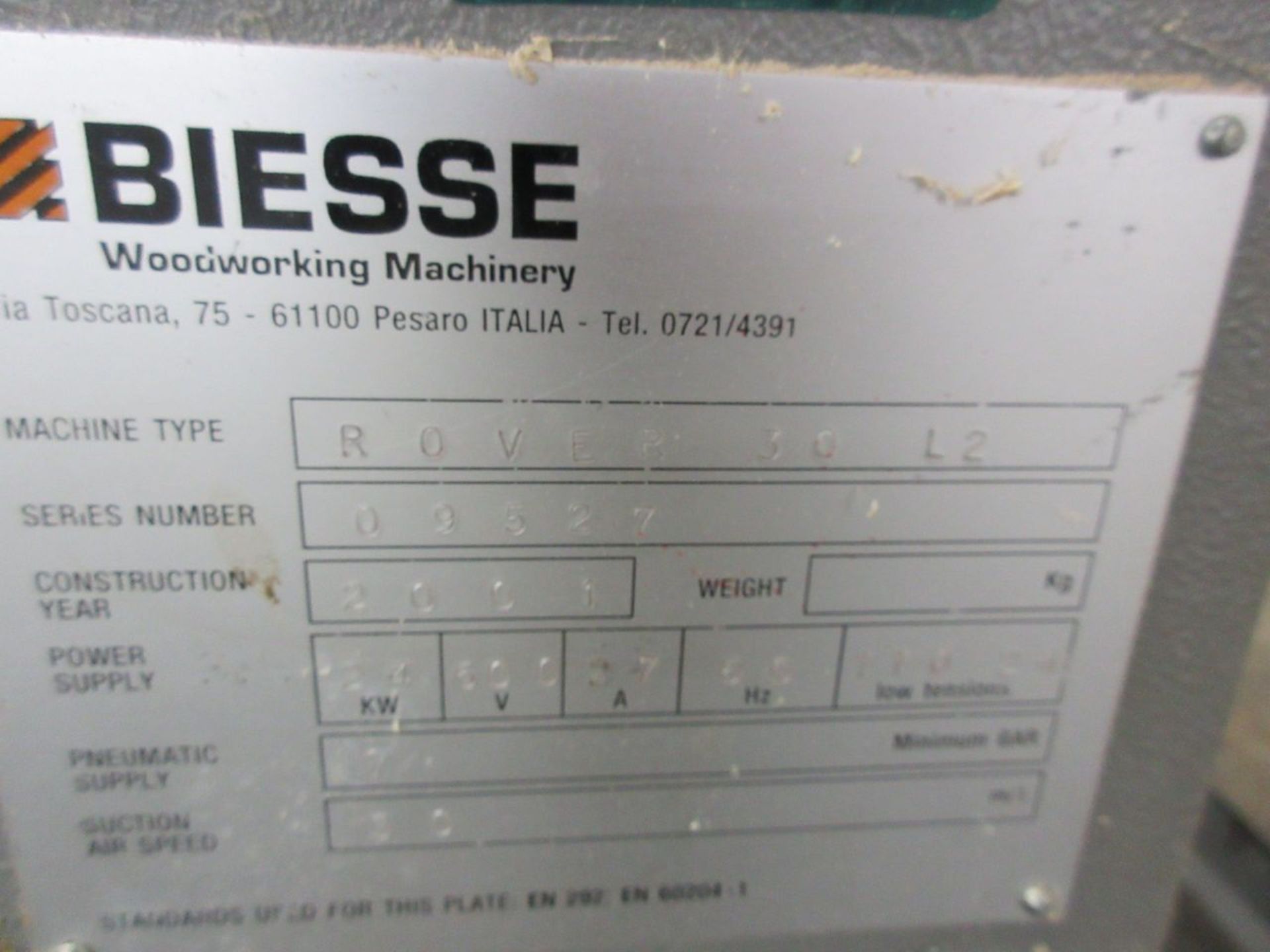 Biesse Rover 30 L2 CNC Machining Center (2-Electro Spindle Router), S/N: 9527 (2001); with Travels - Image 17 of 22