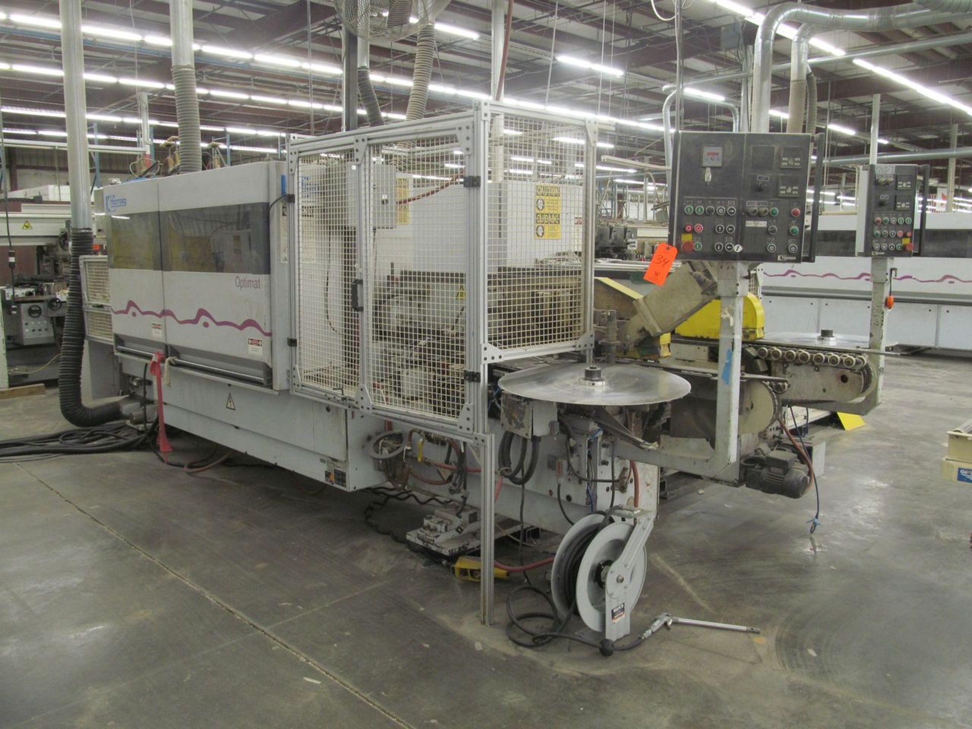 Homag Type KL84/A12/30 Double End Edge Bander, S/N: 0-200-08-3019 (1998); with Coil Feed Reel,