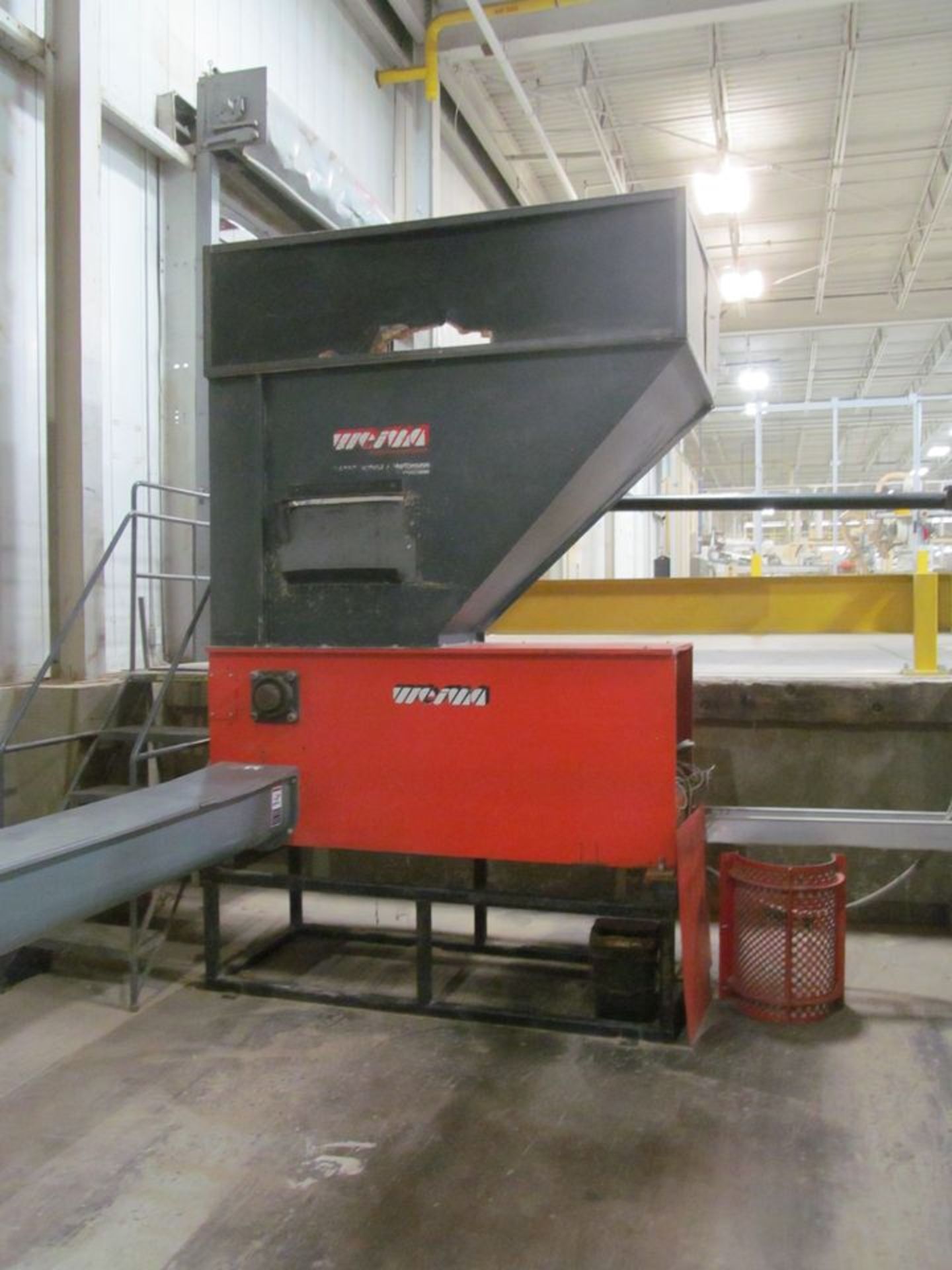 Weima Model WL 4 S Wood Scrap Grinder, S/N: 500-3925 (1998); with 22-Kw Motor, Infeed Chute, 10 - Image 3 of 9